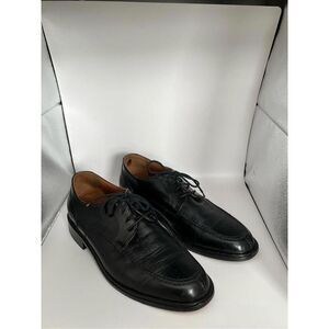 Bostonian Luxe Men's Size 9.5 Black Italian Leather Cap Toe Oxford Dress Shoes